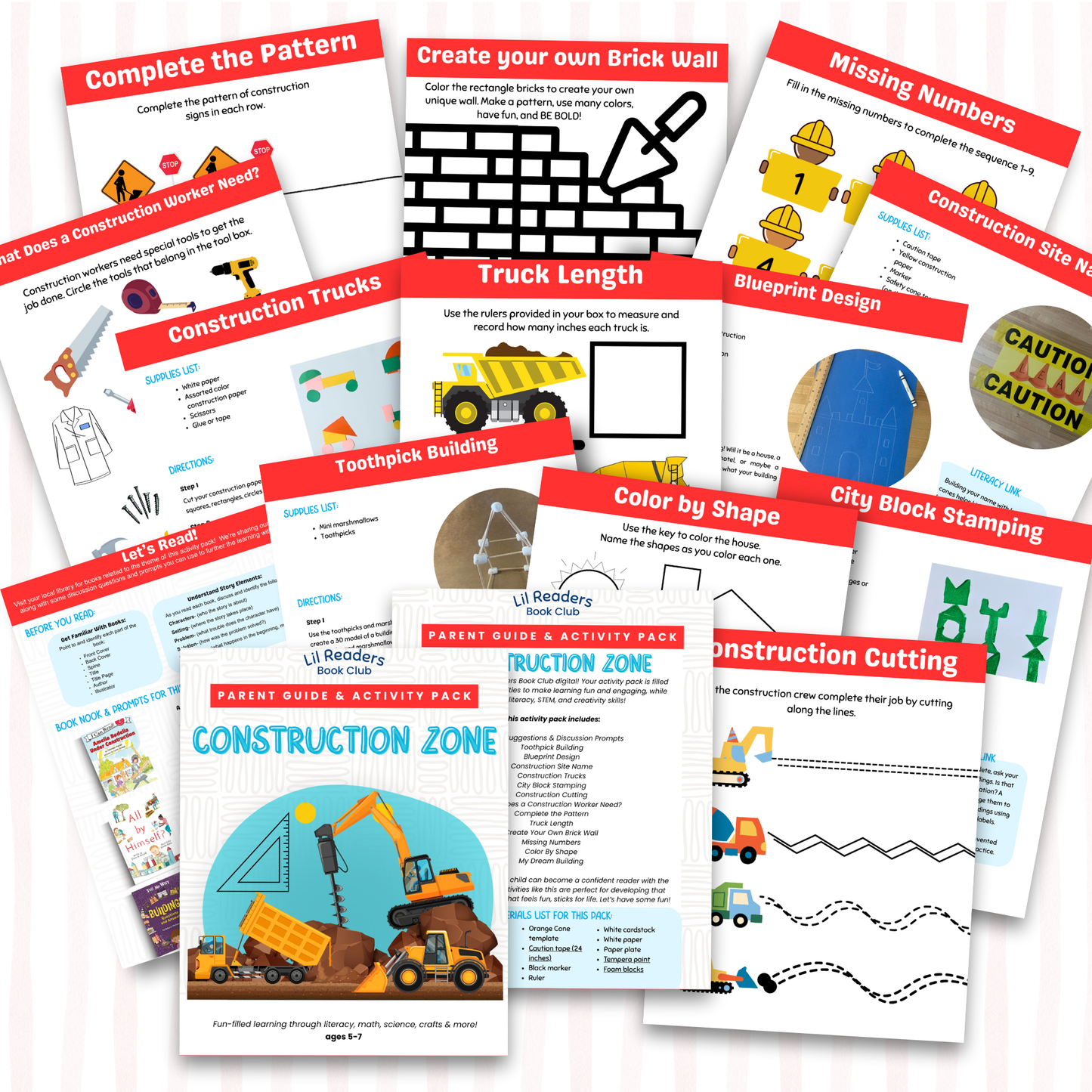 Construction Zone Activity Pack