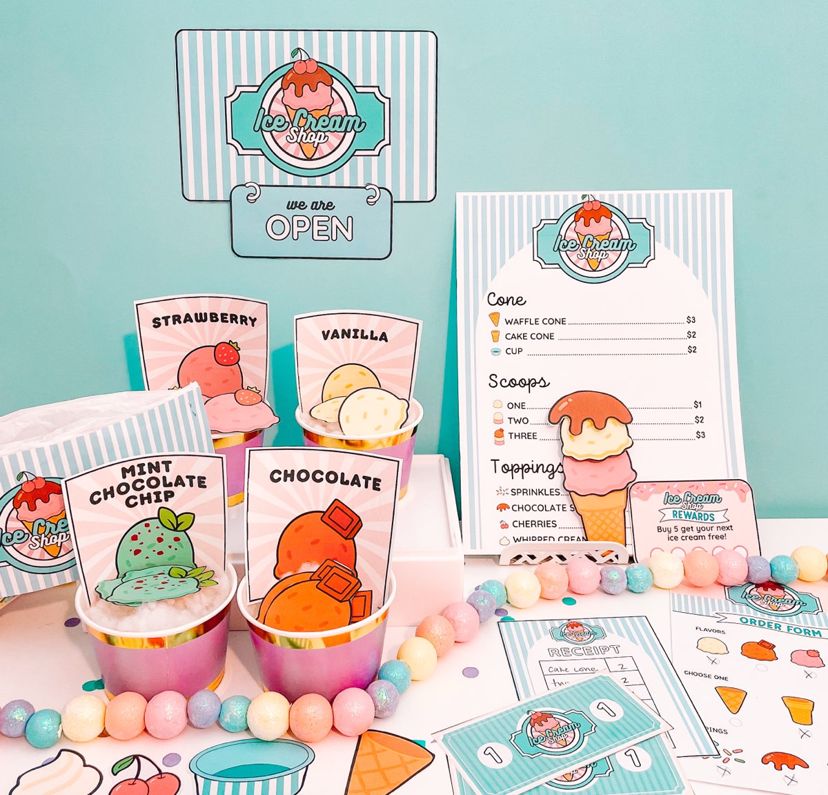 Ice Cream Shop Play Kit (Printable)