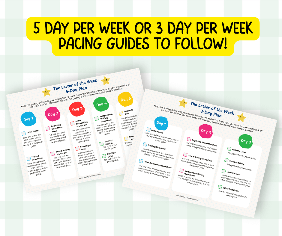 3 or 5 day plans to teach your child the ABCs