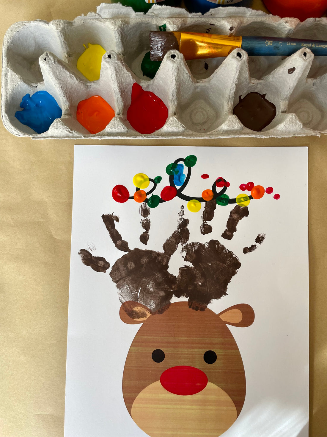 Rudolph the Red-Nosed Reindeer Craft + Free Printable
