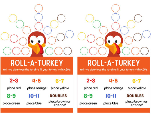 Thanksgiving Turkey Game Printable
