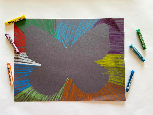 Butterfly Resist Art with Pastels - Subscription Box Kids