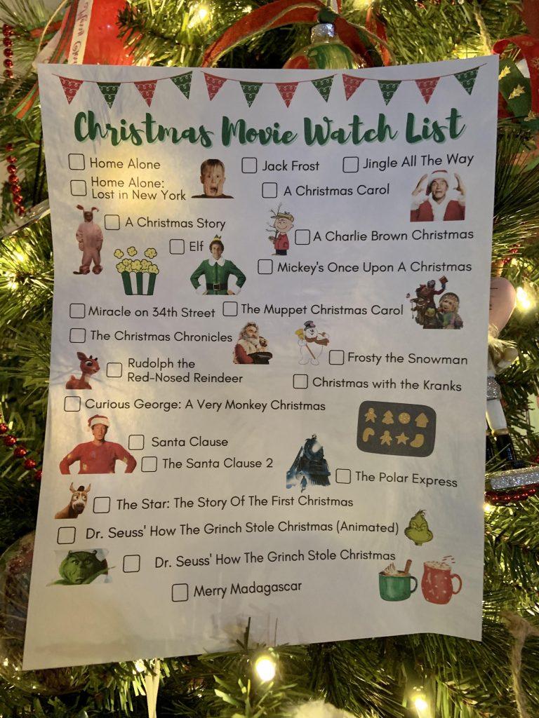 Kid's Christmas Movie Favorites with Printable Watch List - Subscription Box Kids