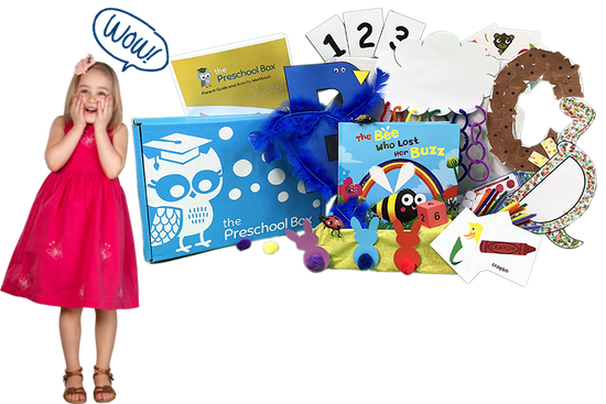 Subscription Box Kids Banner - What's inside The Preschool Box